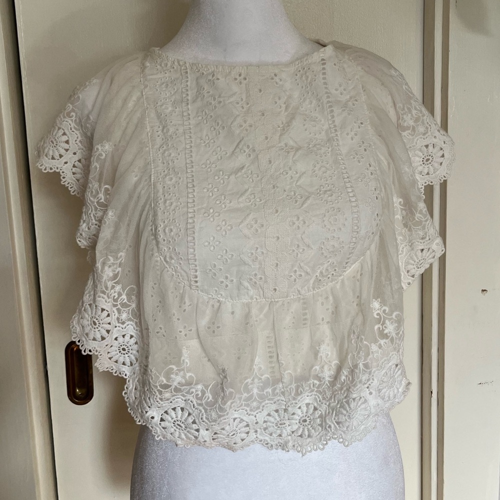White Altard State Lace Top
